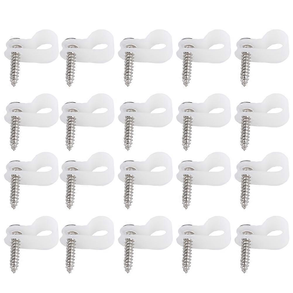 Cable Fastener Wire Clamp White Plastic Wire Organizer for Fixing 300Pcs
