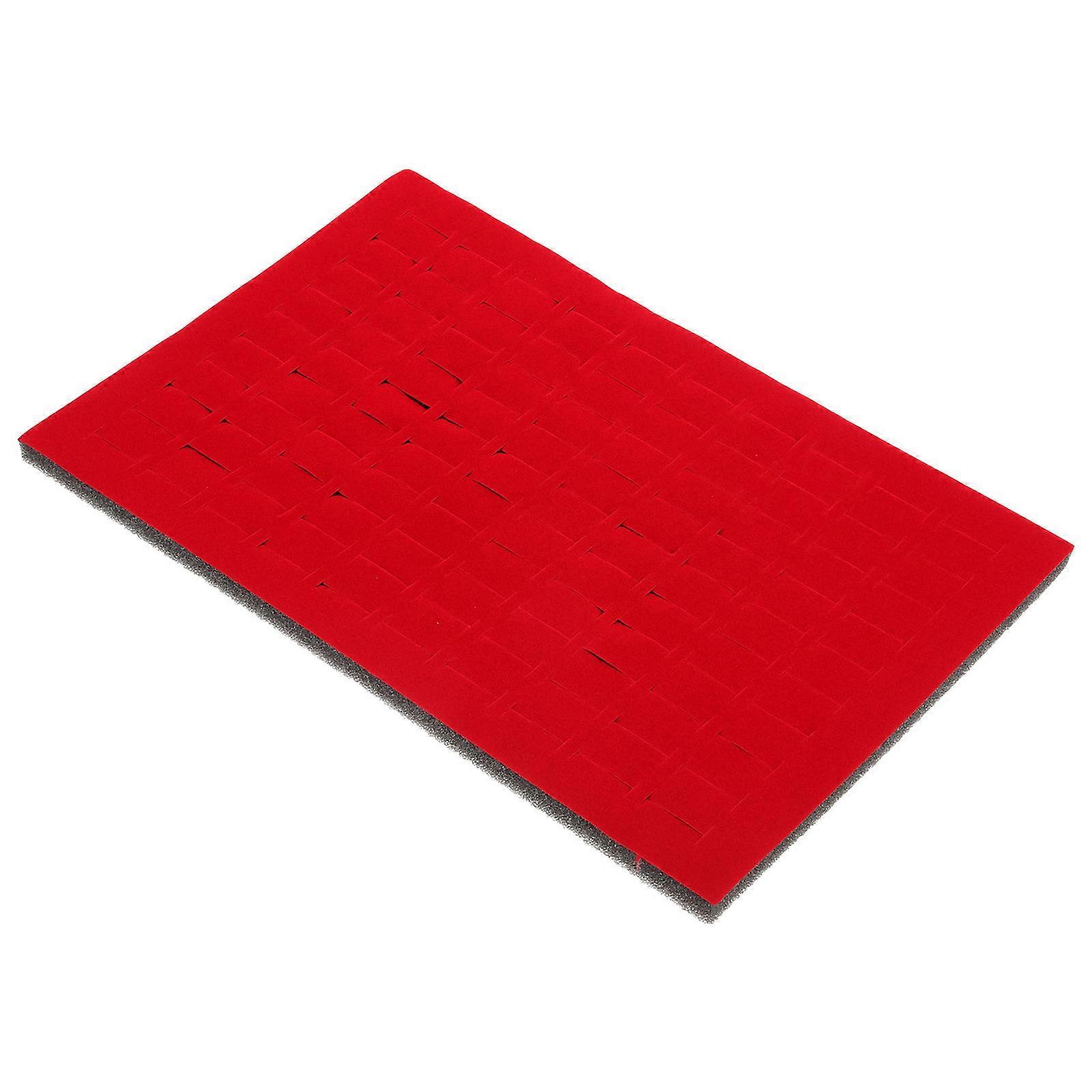 Jewelry Box Insert Sponge Pad for Display 3Pcs Red Ring Organizer Tray