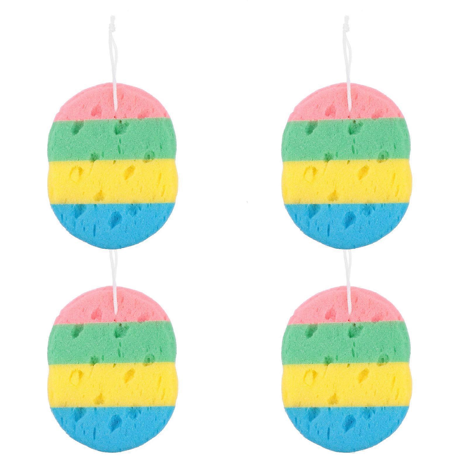 Bath Shower Sponge for Skin Exfoliation 8Pcs Four-Color Scrubber