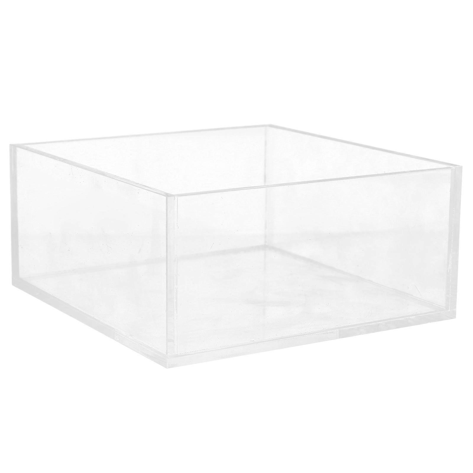 Acrylic Square Napkin Holder Dining Table Organizer Transparent Paper Storage 1Pack