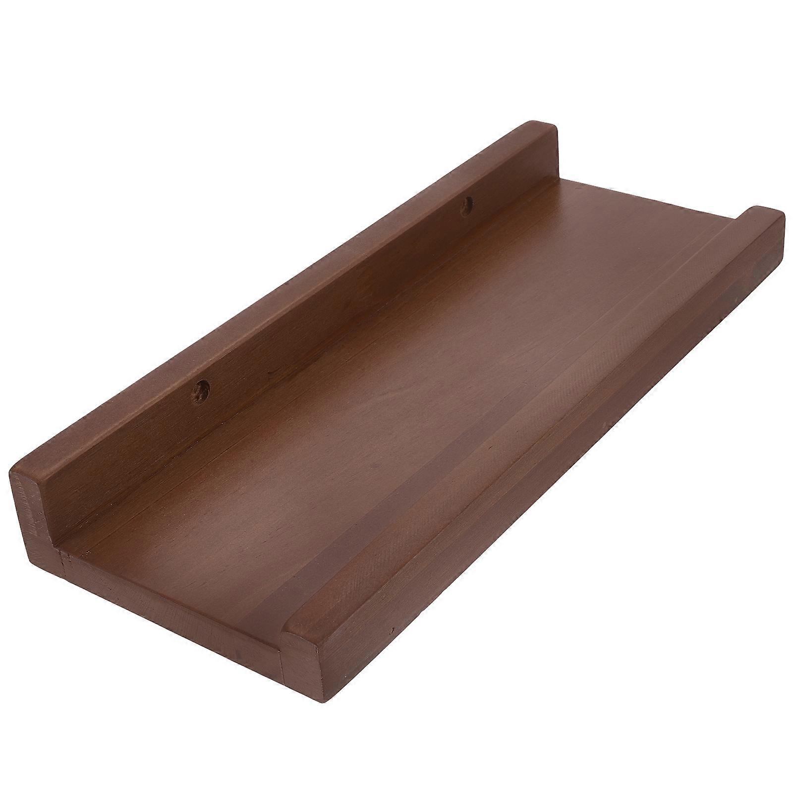 Rustic Style Wall Shelf Floating Shelf for Storage 3Pcs Brown Wood