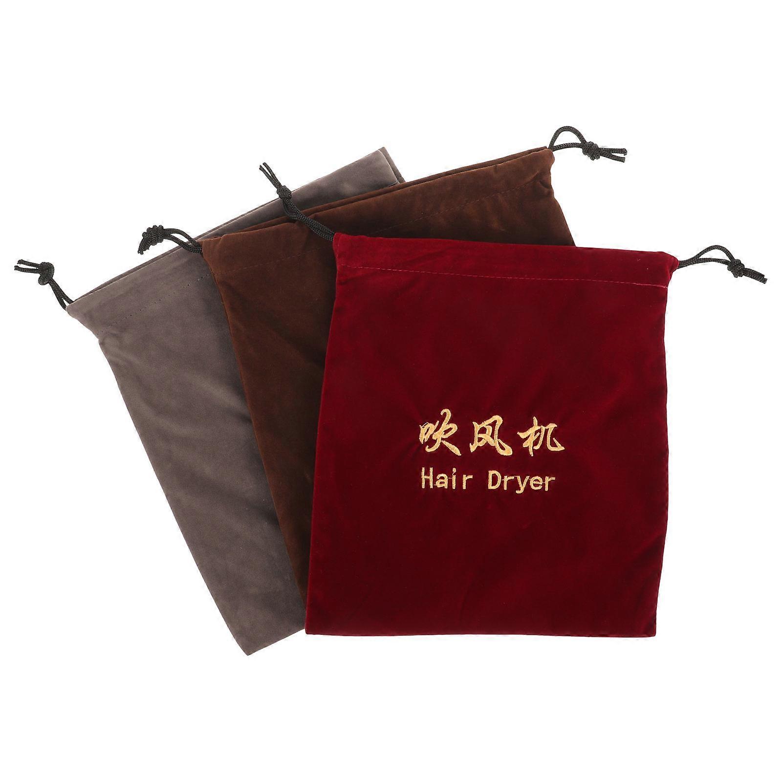 Hair Dryer Fabric Bag for 9Pcs Drawstring Storage Multipurpose Use