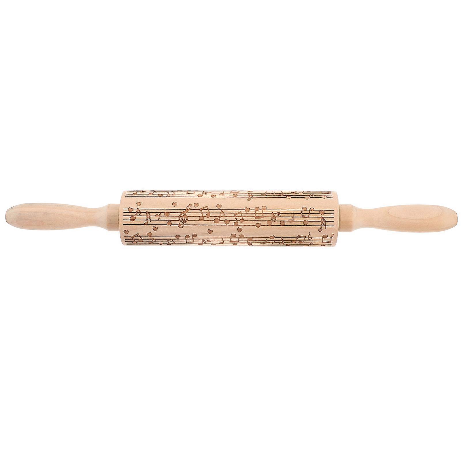 Wood Rolling Pin 4Pcs Reusable Dough Roller For Baking Kitchen Light Yellow Color With Cylindrical Shape