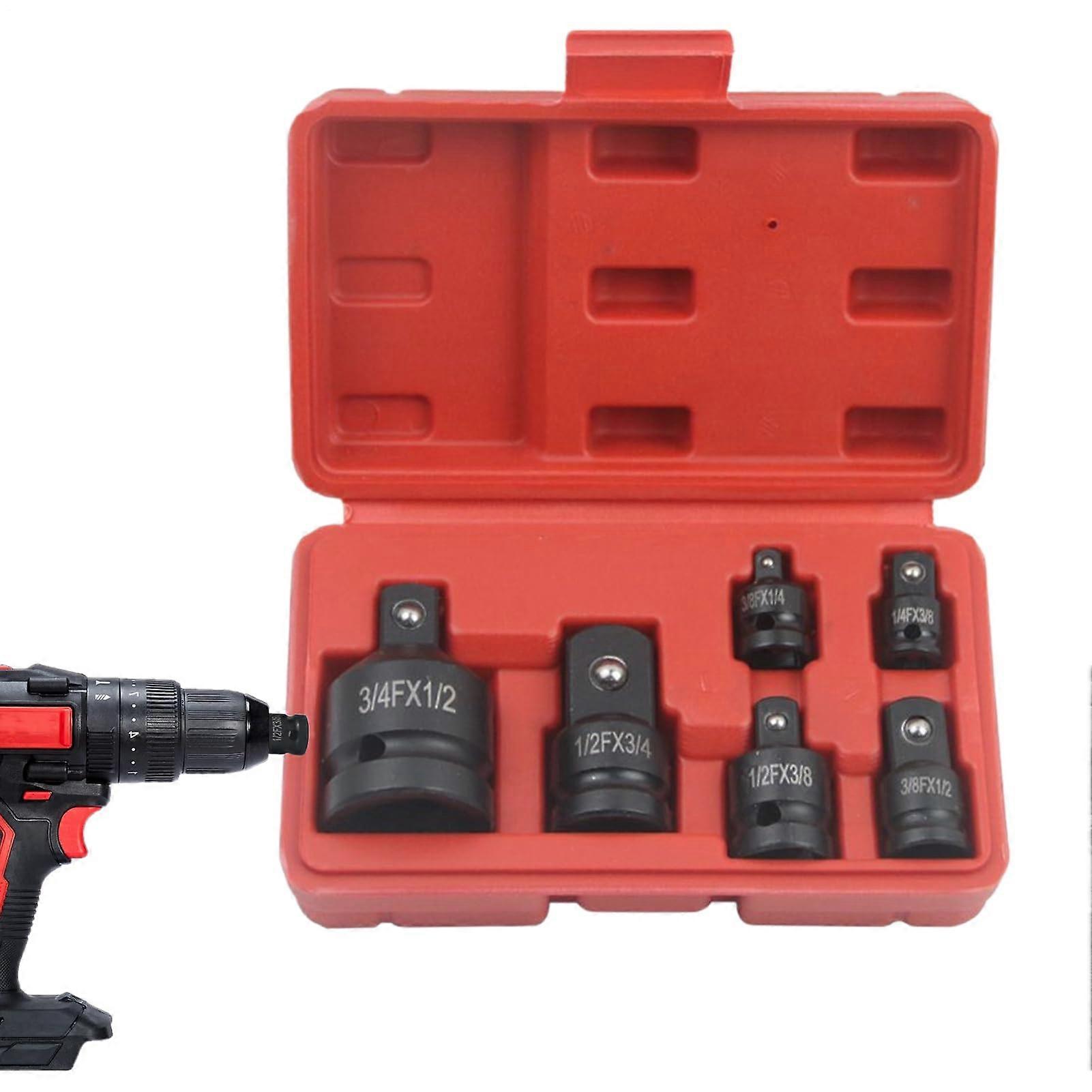 Socket Adapter Set Extension Reducer Kit 6Piece Socket Kit For Garage Home  Maintenance Construction Carpentry