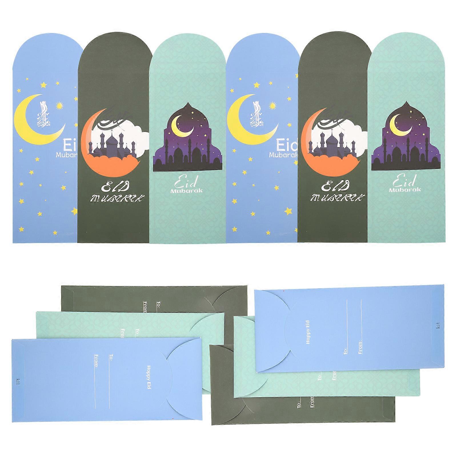 Eid Festival Envelopes 18Pcs Decorative Effect Rectangular Paper Design For Friends And Families