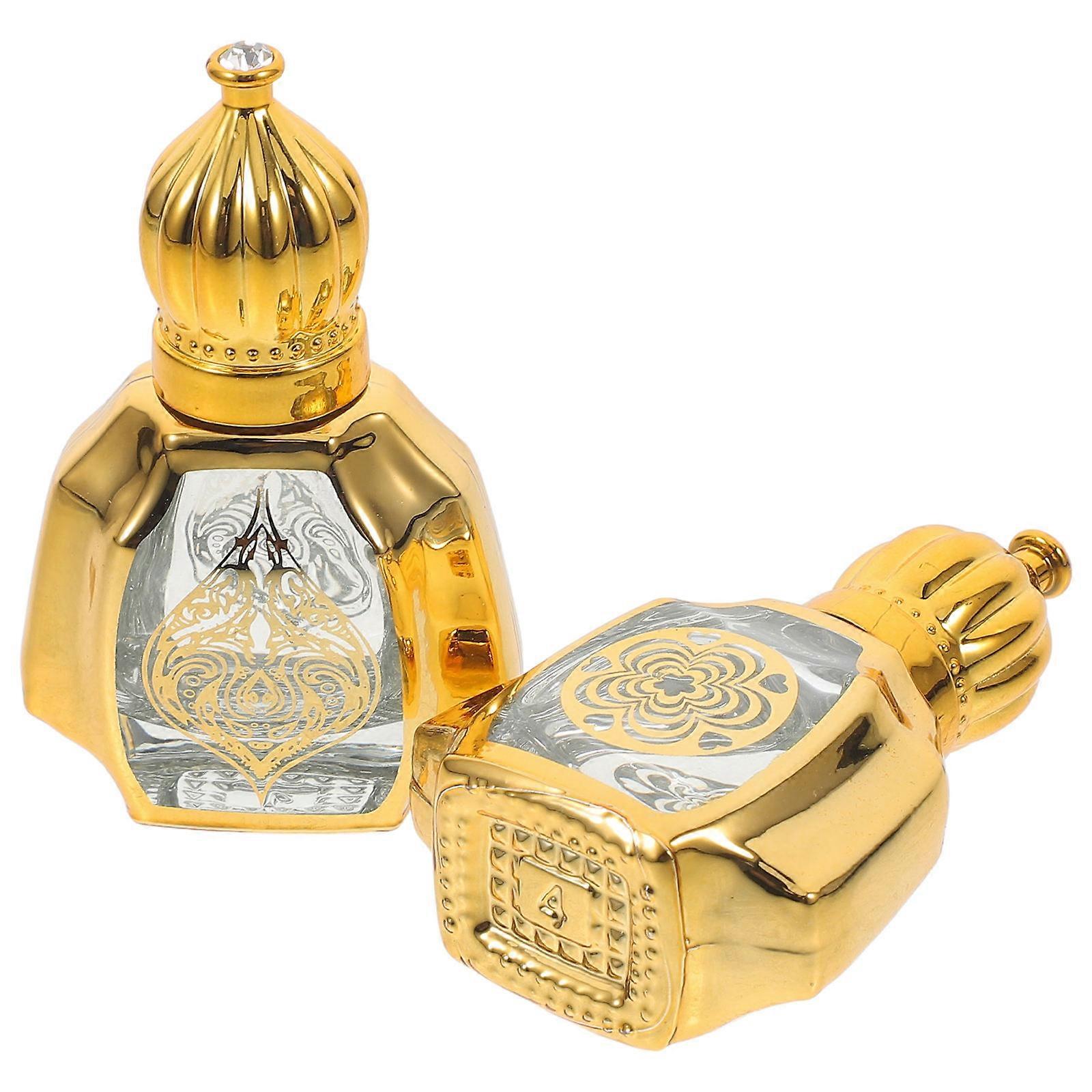 Golden Household Roller Bottles for Storage 6Pcs Multi-Function Aroma Bottles