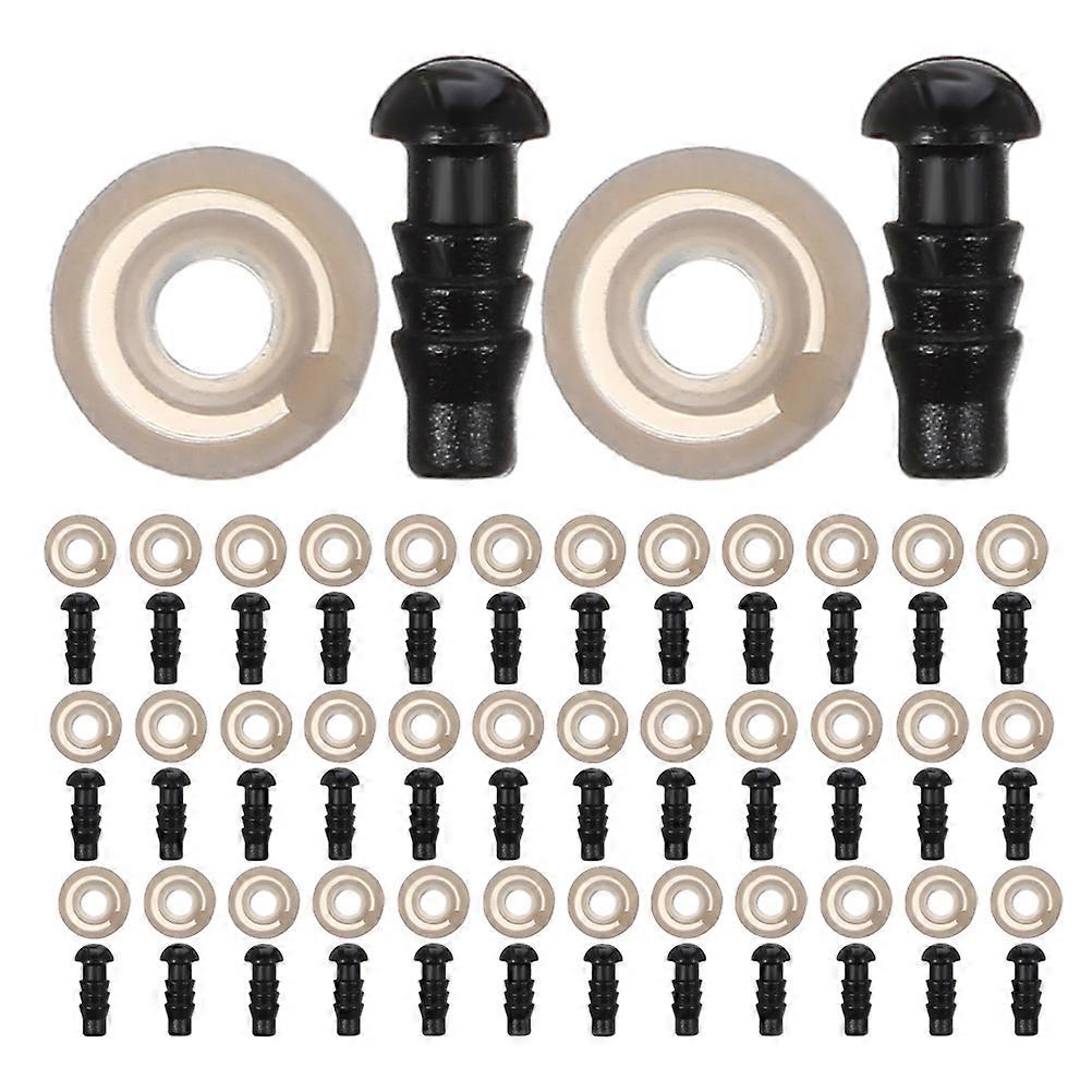 300Sets Black Plastic Eyes for Doll Making Used Crafts