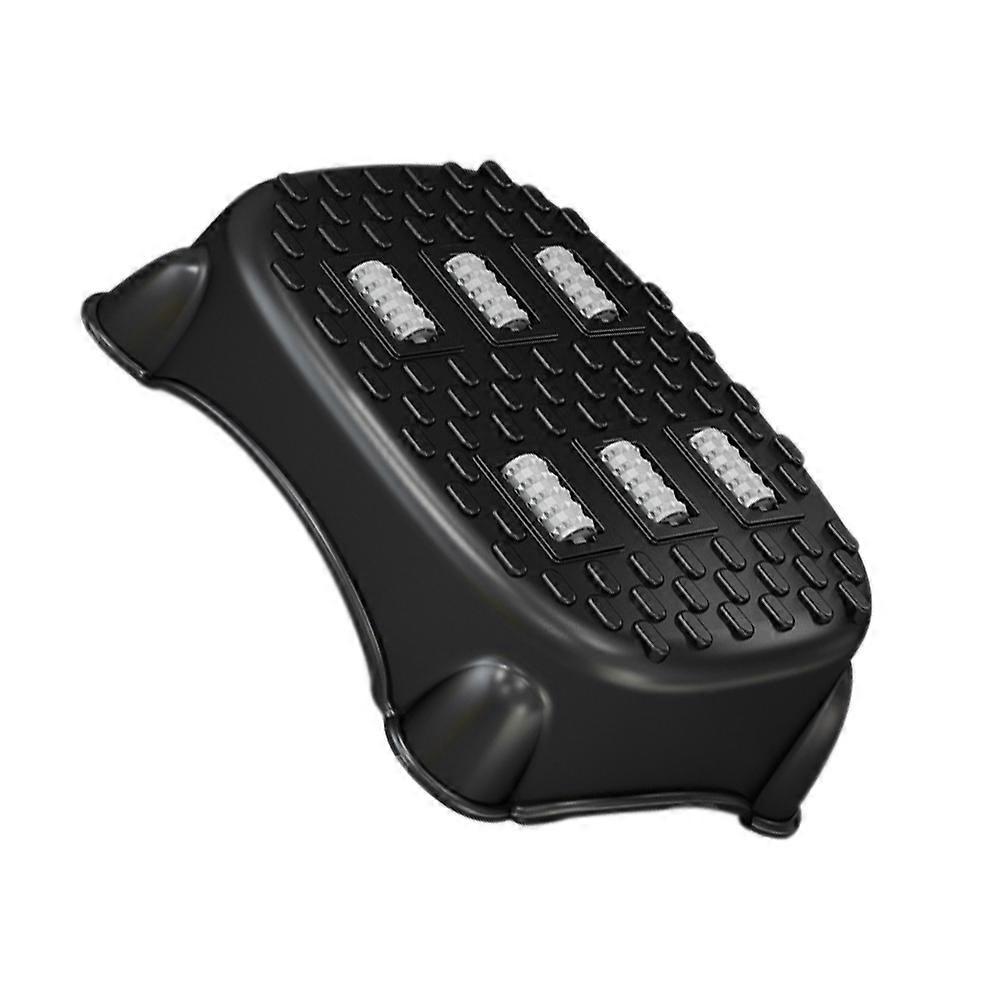 Plastic Footstool Foot Rest Stool for Comfortable Sitting 2Pcs Black