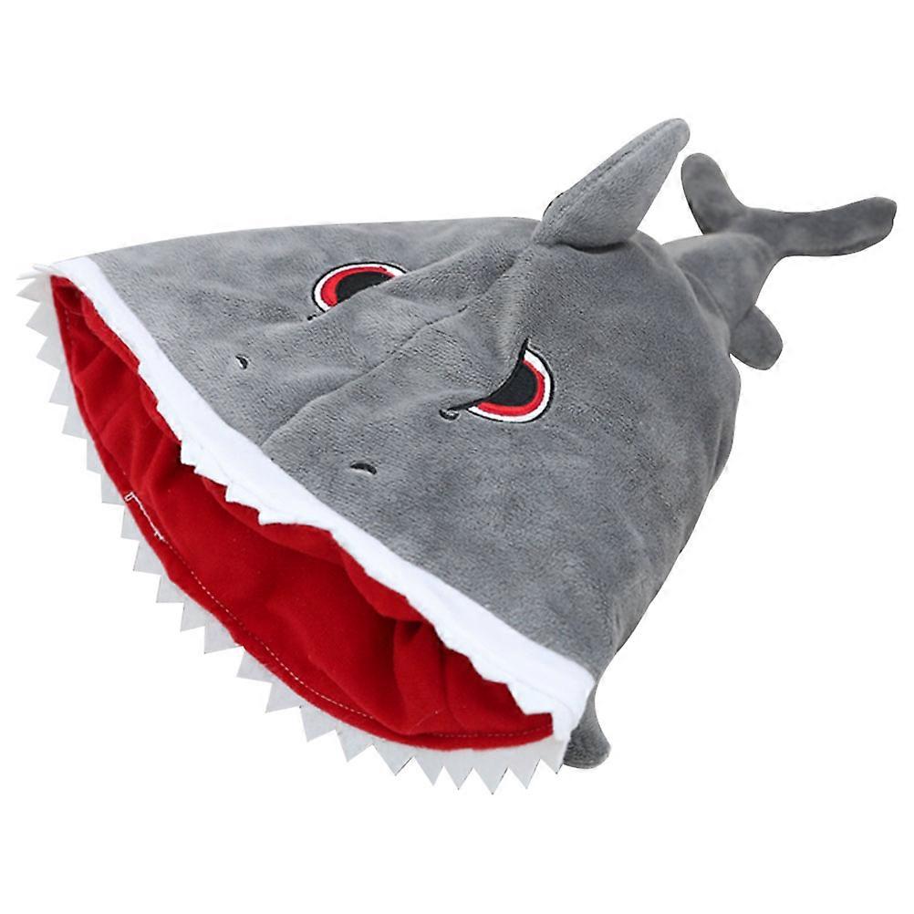 Cartoon Shark Hats For Carnival And Parties Grey 34x25cm Daily Use 1Set