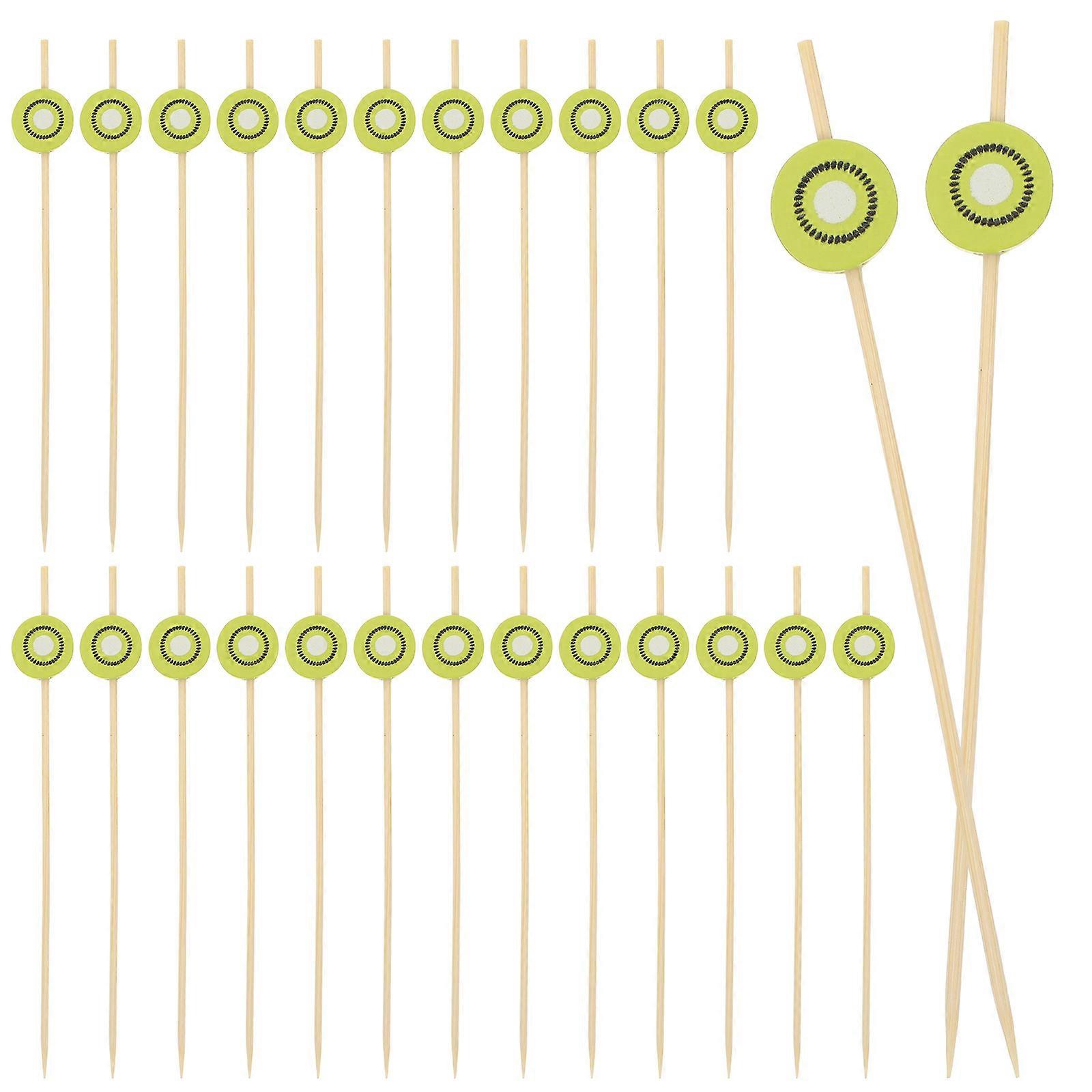 Fruit Shape Cocktail Picks 100Pcs Bamboo And Acrylic Dessert Sticks Perfect For Graduation And Birthday Parties