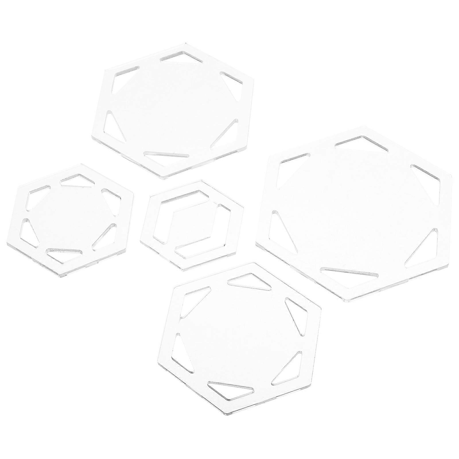 Reusable Sewing Templates Acrylic Hexagon for Quilting Work 25Pcs