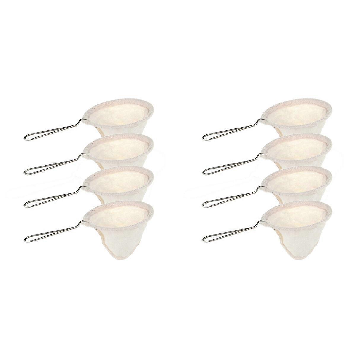 4Pcs Flannel Cloth Coffee Filter Strainers with Handle for Home Use