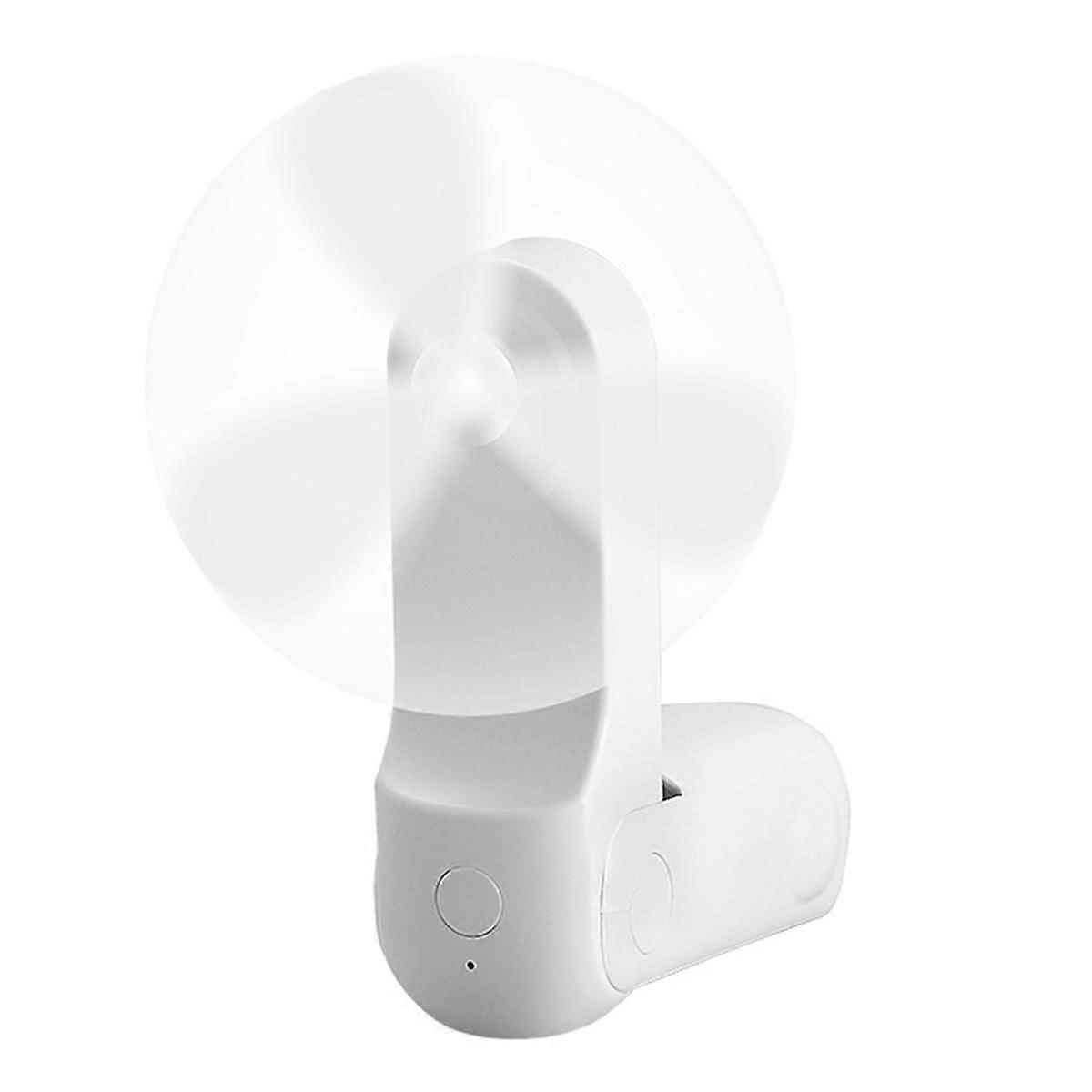 Folding Handheld Fan USB Silent Student Little white 