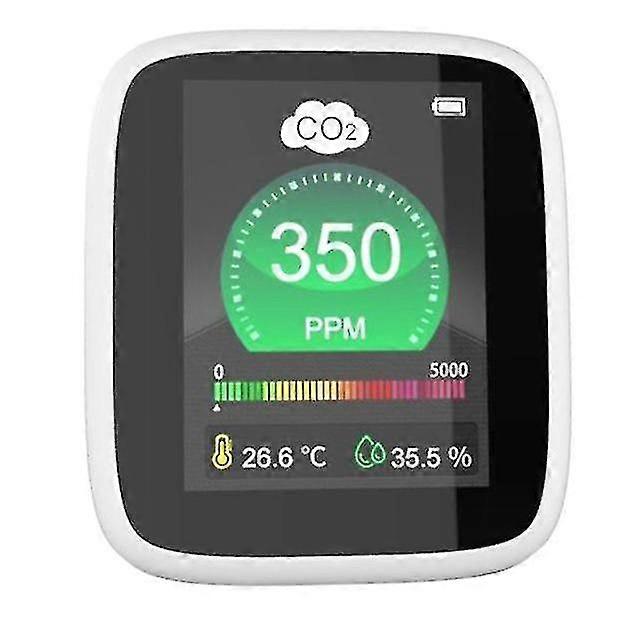 Gas Analyzer Air Quality Analyzer CO2 Monitor Meter Carbon Dioxide Detector Temperature CO2 Monitor Alarm Function 25-26