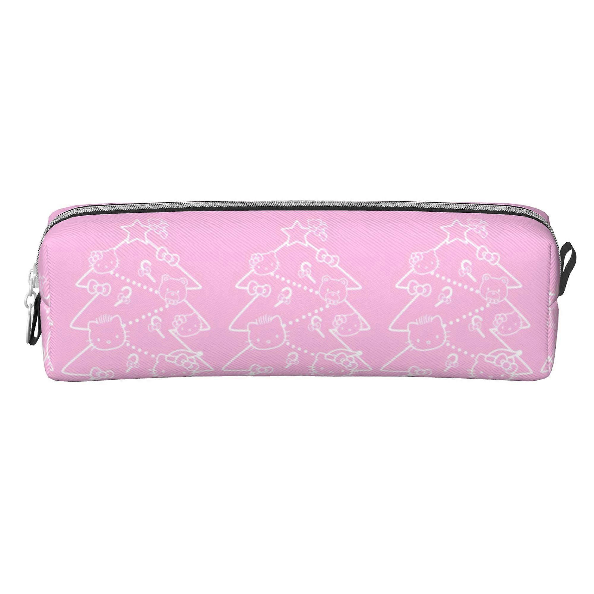Hello Kitty Christmas all-over print leather simple zipper pencil case Multifunctional