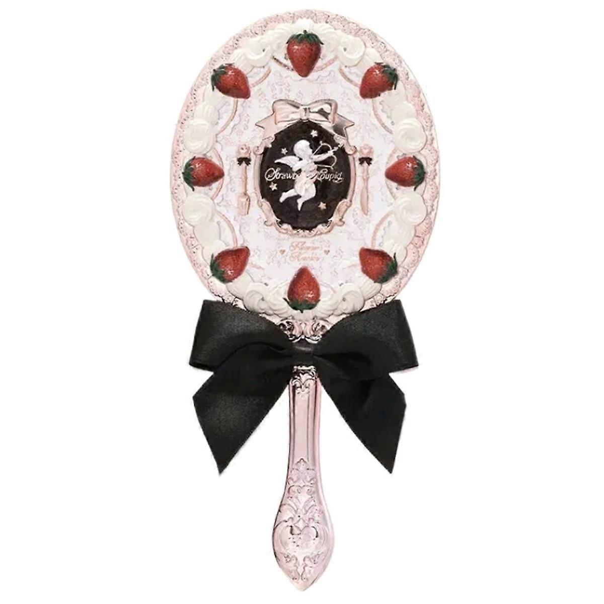 Strawberry Hand Mirror Makeup Mirrors Vintage Mirror B