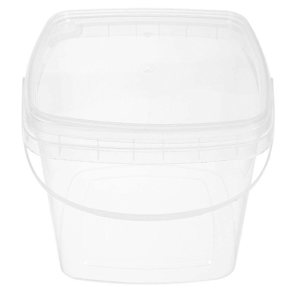 Haust Water Food Bucket with Lid Handle Reusable Water Container Portable Water Bucket 3L