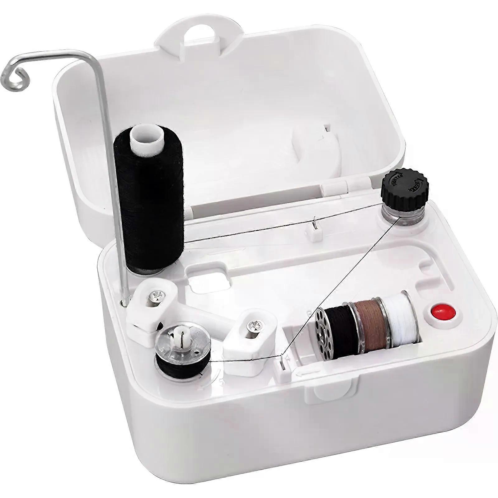 Electric Bobbin Winder with Handle Automatic Bobbin Winder Machine USB/Battery Powered Cross Stitch Organizer Sewing Tool