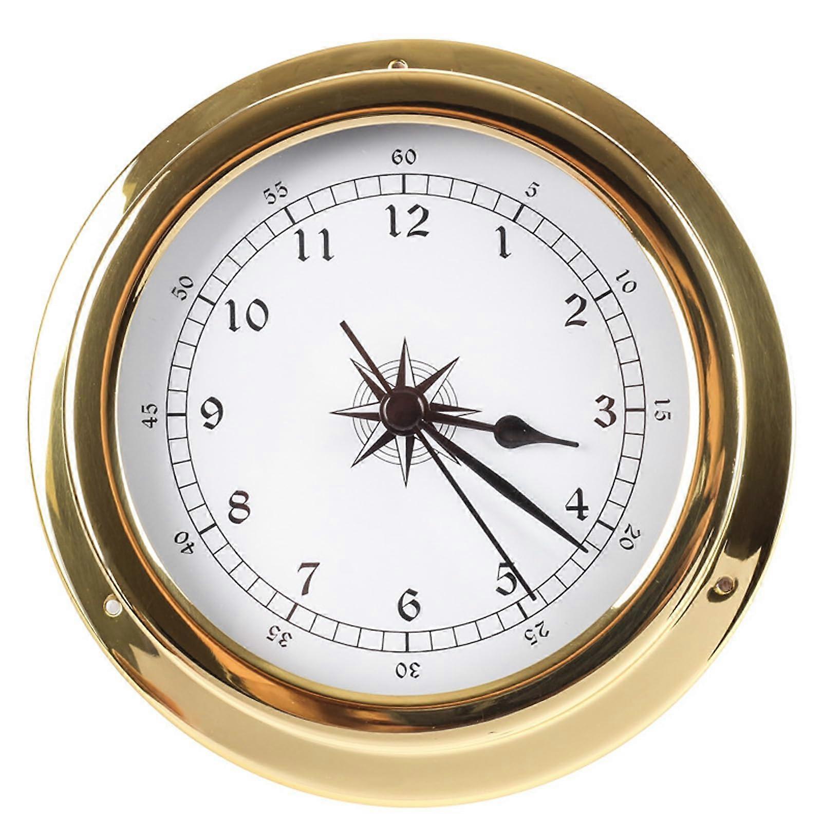 Precision Weather Station Set Brass Case Thermometer Hygrometer Tidal Clock Marine Accessory For Hotels Offices
