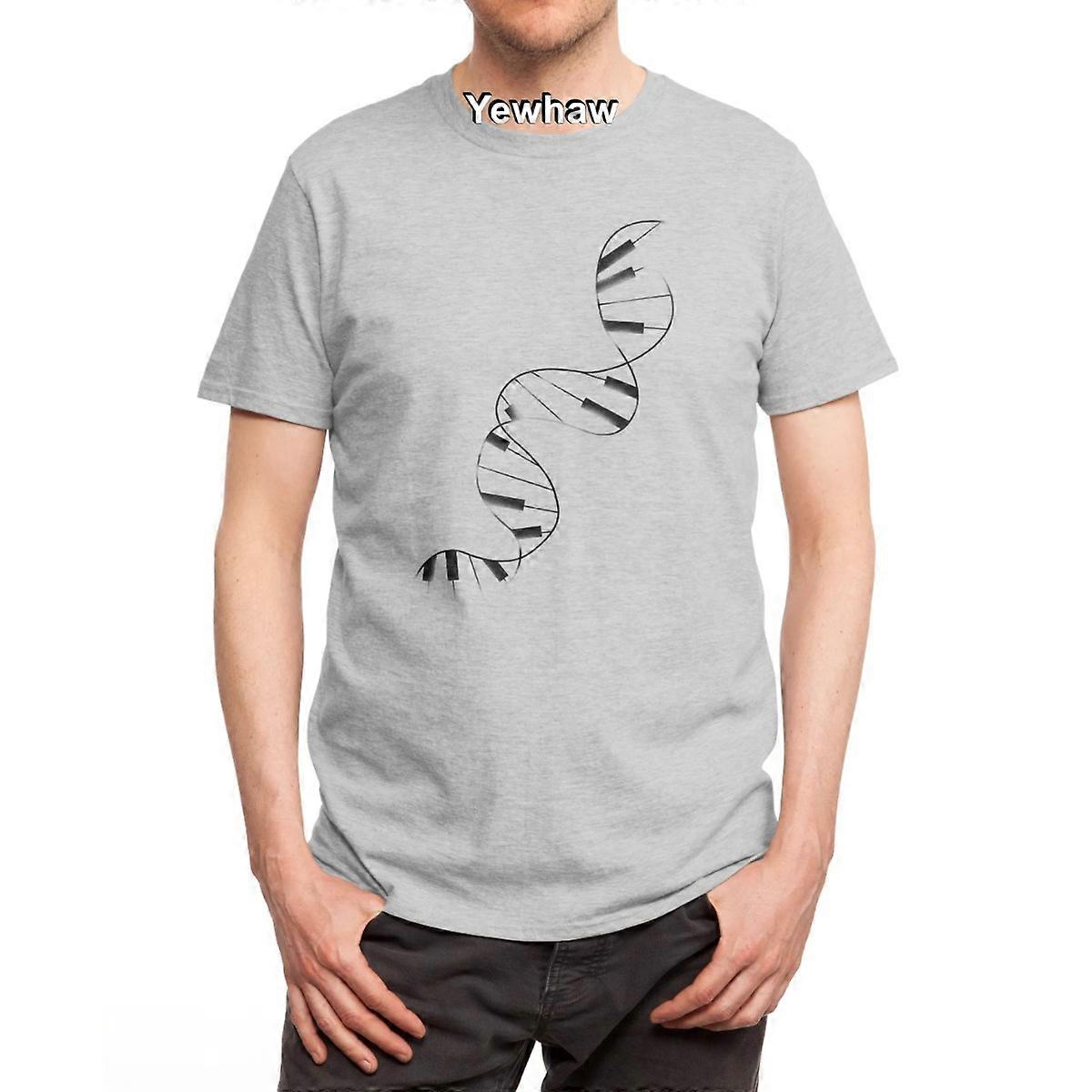 DNA Piano T-Shirt πιάνο πλήκτρα μουσική επιστήμη διπλή έλικα καλλιτεχνική