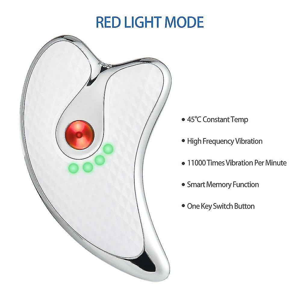 Gua Sha Scraper Facial Massager Face Lifting Slimming Led Light Microcurrent Devices