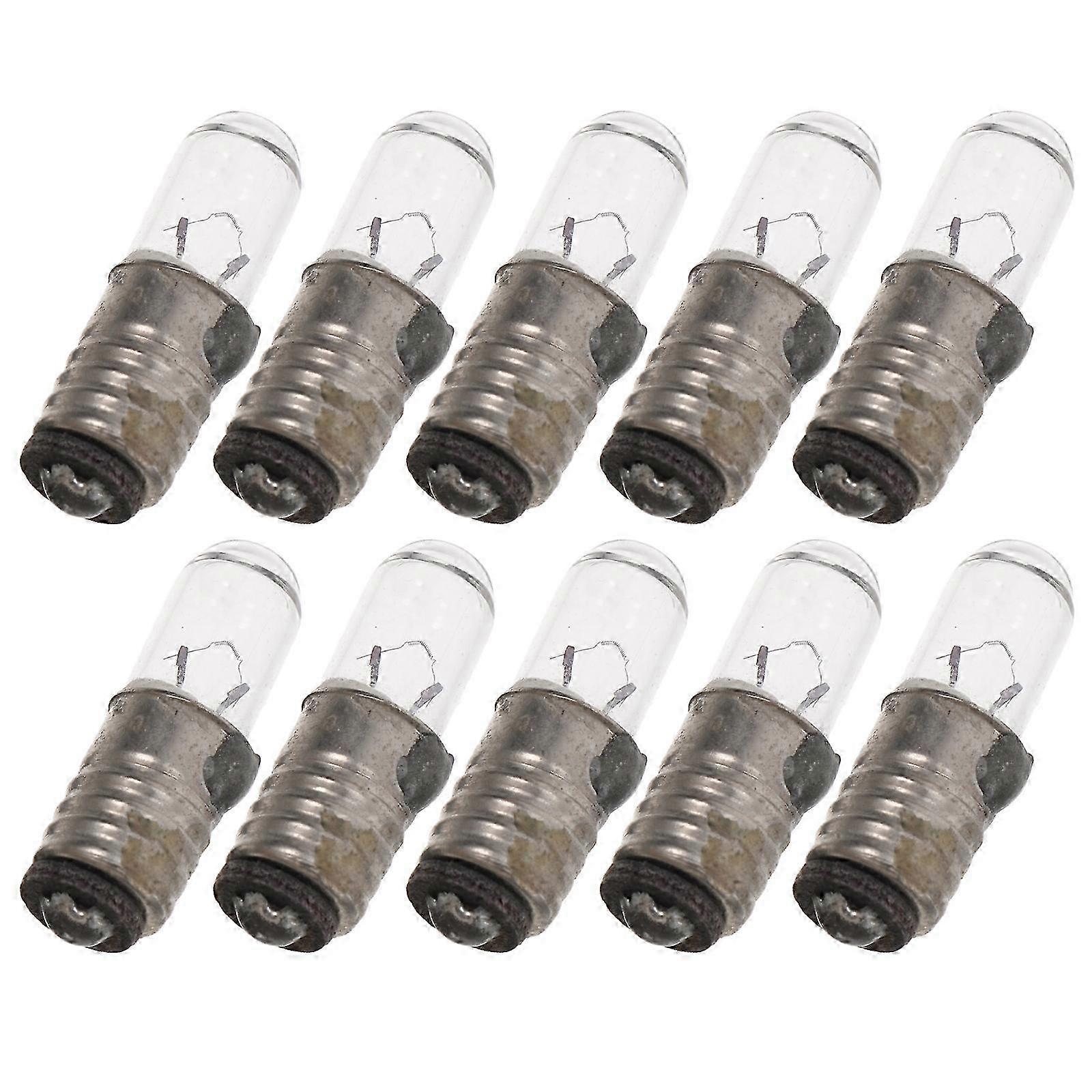 Micro Replacement Bulb E5 Mini Light Bulbs For Technicians Scientific Research Round Shape 10pcs