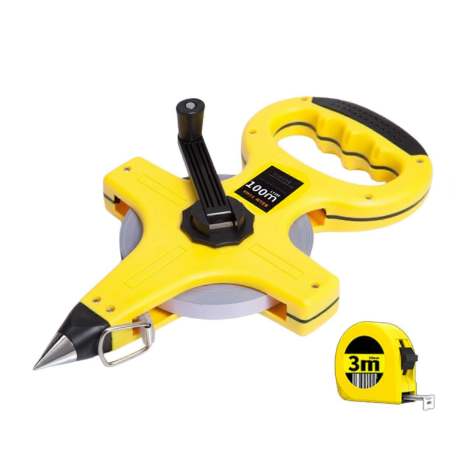 Strong ABS Fiber Tape Measure Waterproof Nylon Coating Portable Handle Design with 3 Meter Reward Tape For Multipurpose Use Multicolor