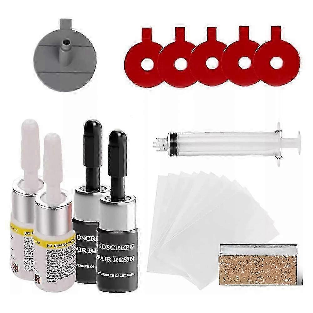 Windshield Repair Kit, Upgraded Cracked Windshield Repair Kit 4-Pack