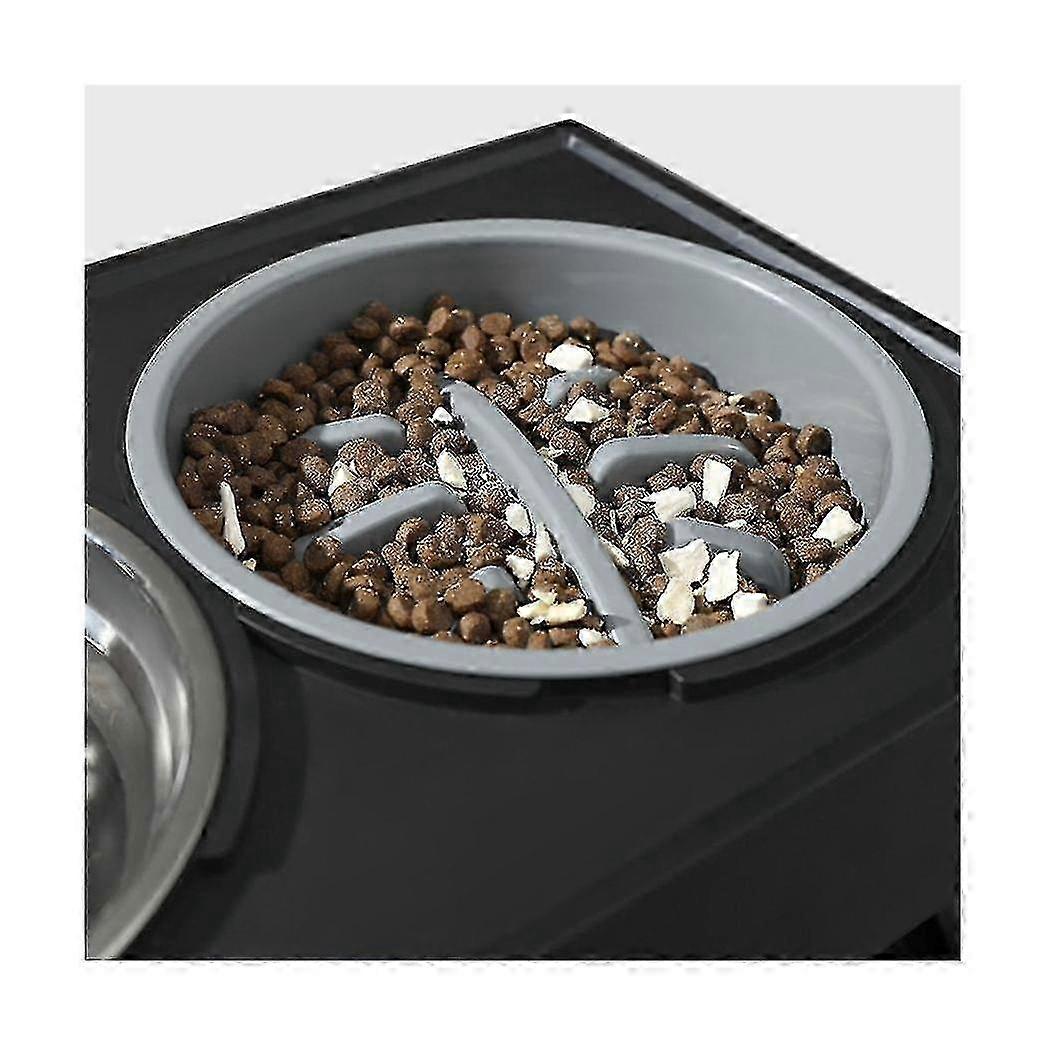 Elevated Dog Bowls For Larges , Medium And Small, 15 Tilted Adjustable Raised Dog Bowl Stand With