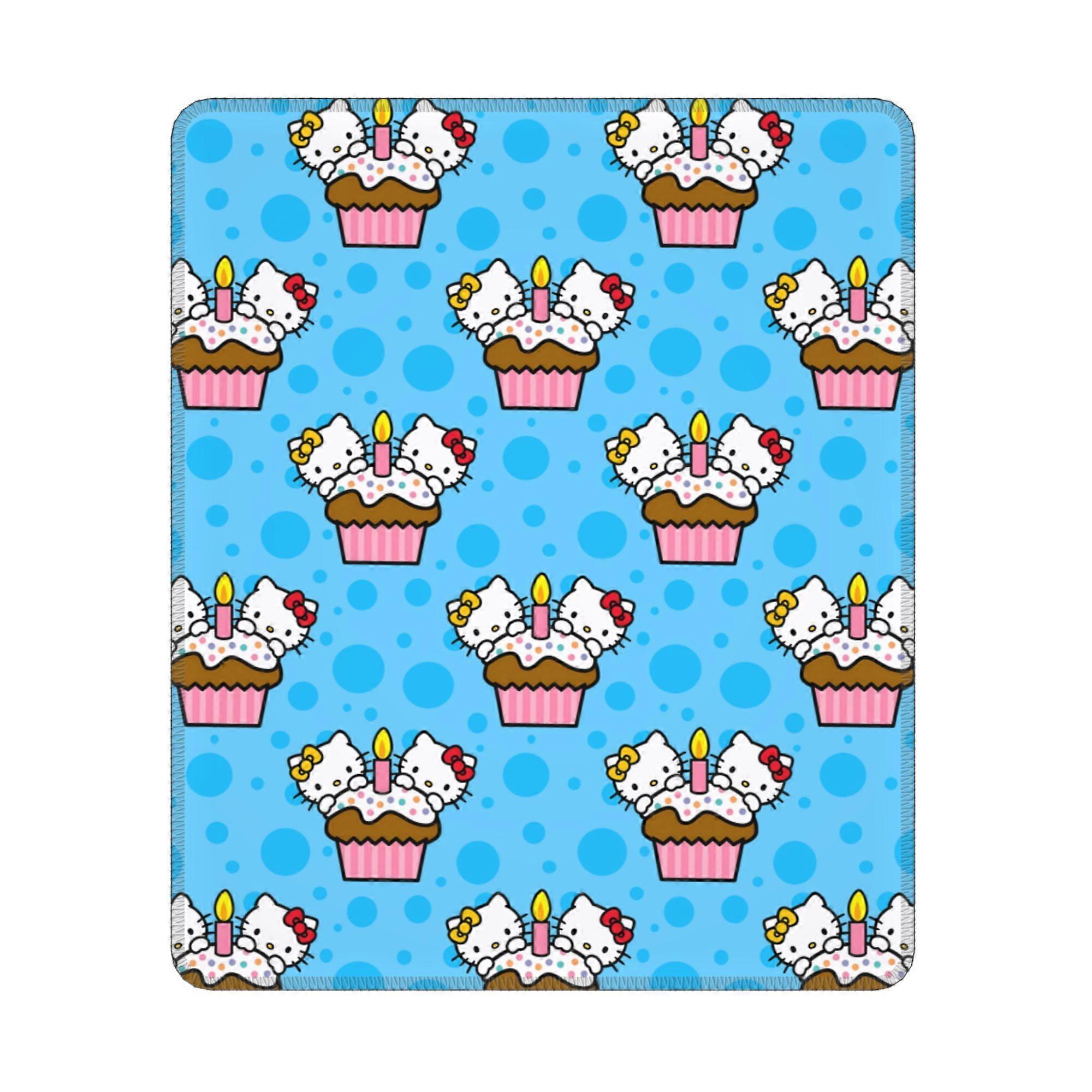 Hello Kitty Anti-slip Rubber Mouse Pad Square Waterproof Desk Pad Suitable for Desktop Decoration Desk Accessories 10x12in (Horizontal)