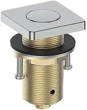 ALL Brass Square Air Switch Button for Sink Top Counter Top Garbage Disposal Part (Chrome)