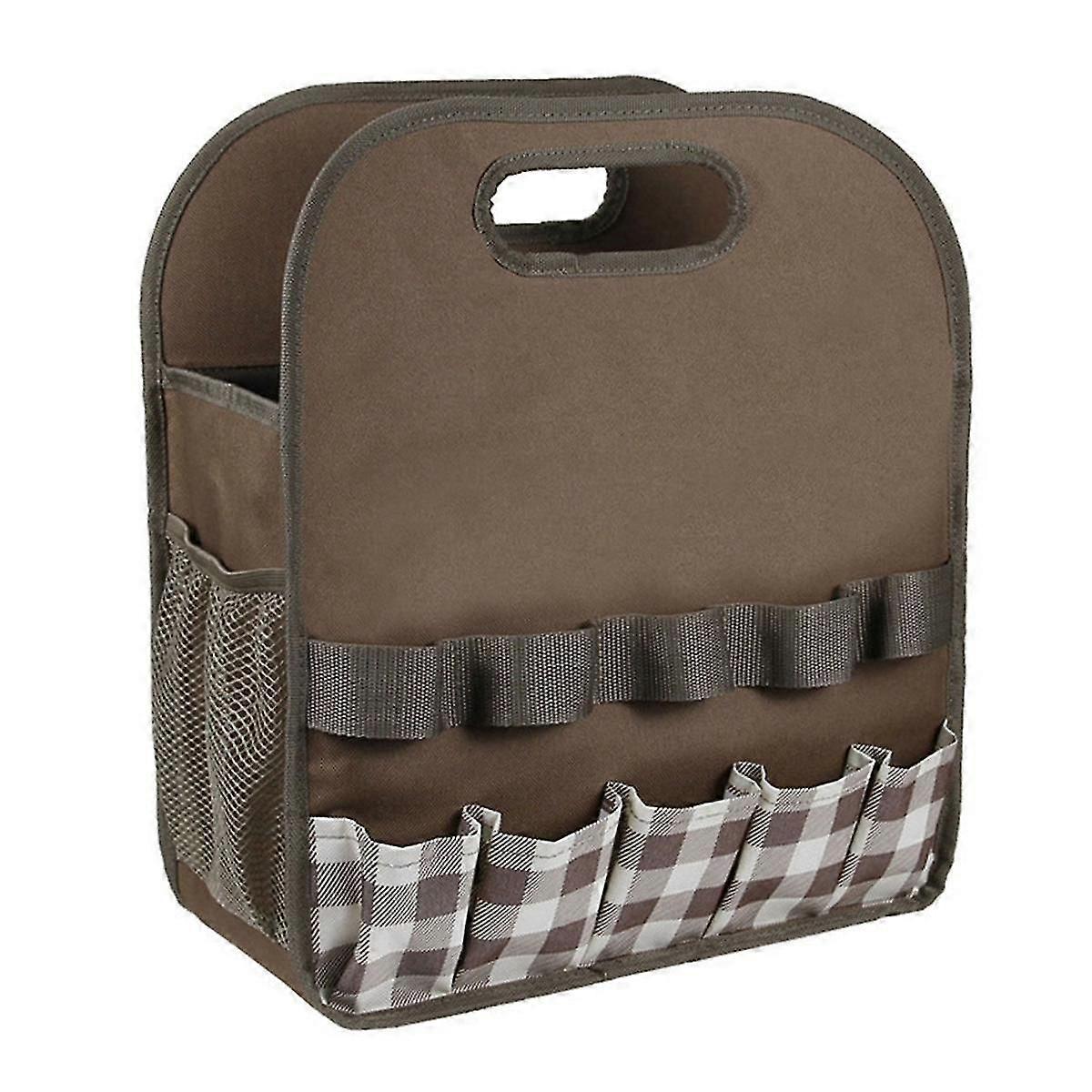 ガーデンツールバッグ オックスフォード生地 ガーデンバッグ ガーデニングツールキット ポータブル マルチポケット ツールオーガナイザー