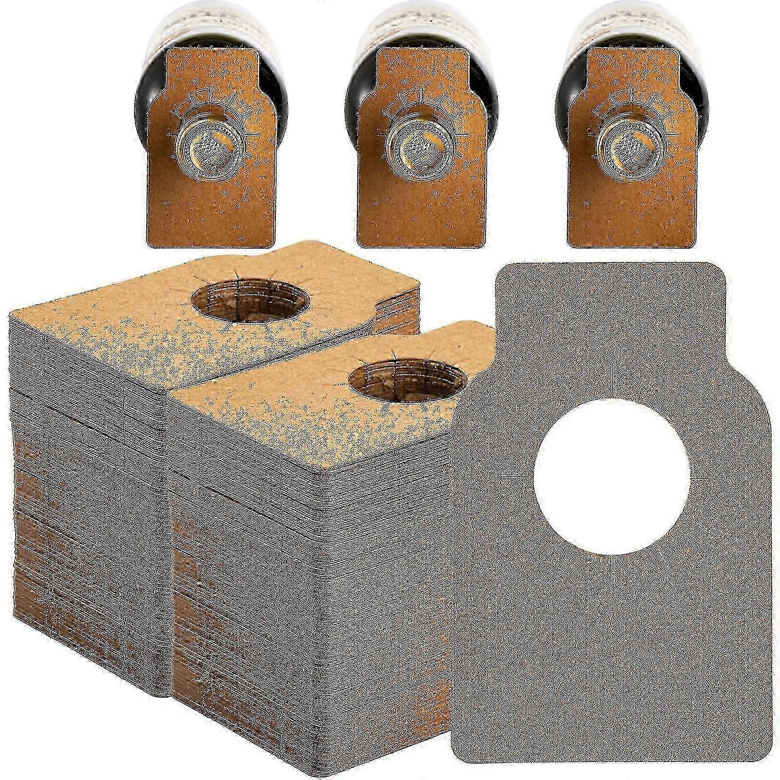 200 Pcs Reusable Kraft Paper Wine Bottle Tags with Custom Plain Labels for Champagne and Wine Cellar