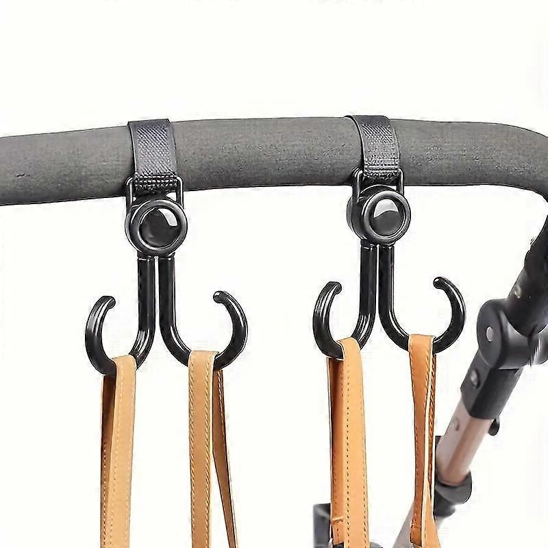 4pcs Electric Vehicle Hook Multi-Functional Rotating Double Hook Trolley Portable Hook No Drilling Electric Vehicle Hook, Utility Hooks