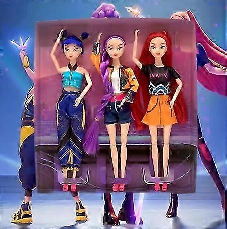 K-POP デーモンハンター ガールグループドール ルミミラゾー 11インチ ビニールフィギュア 3個 誕生日 クリスマス ギフト