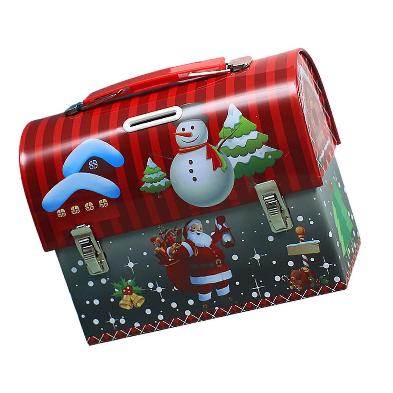 Julkakburkar med lock för presenter, julgodis, julkakburkar i metall, juldekorationer i flerfärgad färg