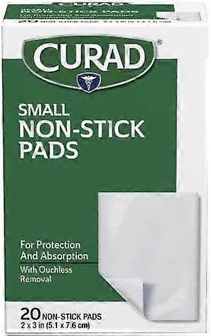 Nepřilnavé podložky Curad Telfa, 2 palce x 3 palce, 20 ks