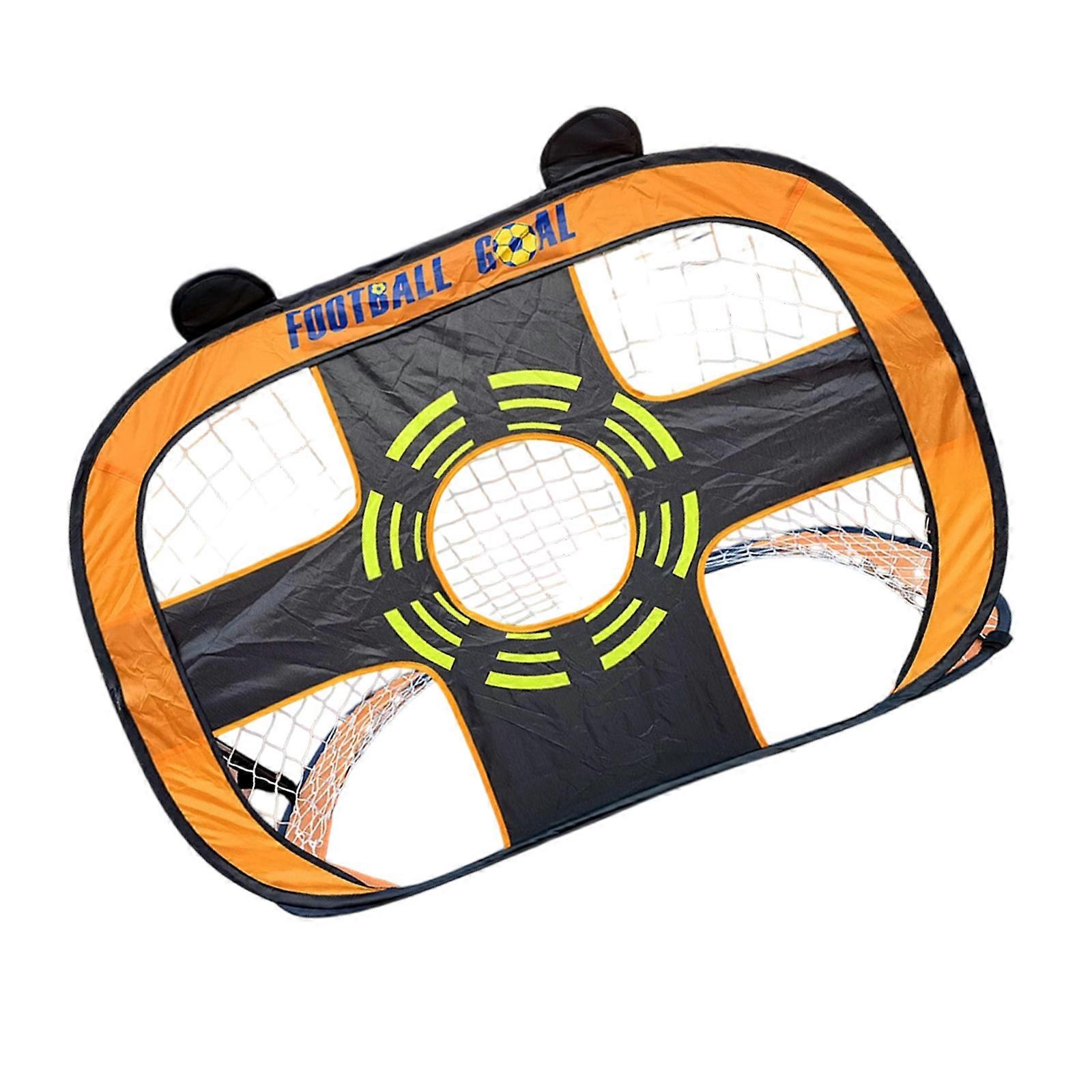 Simple Assembly Bending Soccer Goal for Backyard and Field Practice Space Efficient and Direct current Transport Plan  Orange