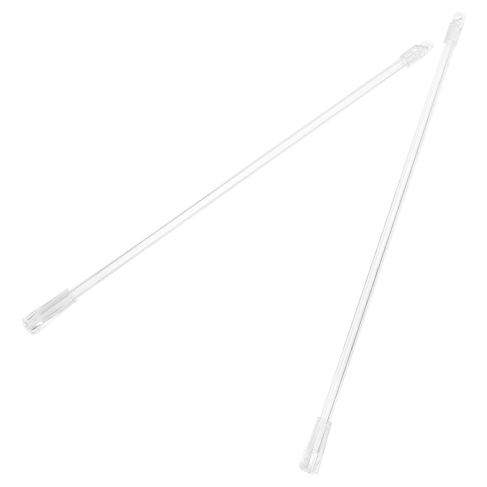 Transparent Blind Wand Acrylic Replacement Rod for Vertical Blinds 2Pcs