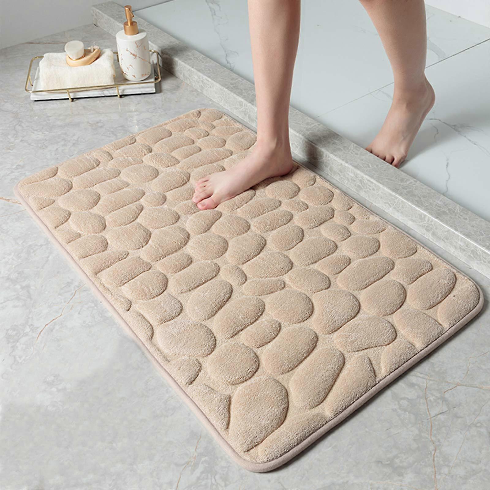 Memory Foam Bath Mat NonSlip Water Absorbent Rug Soft Machine Washable Carpet for Bathroom Floors