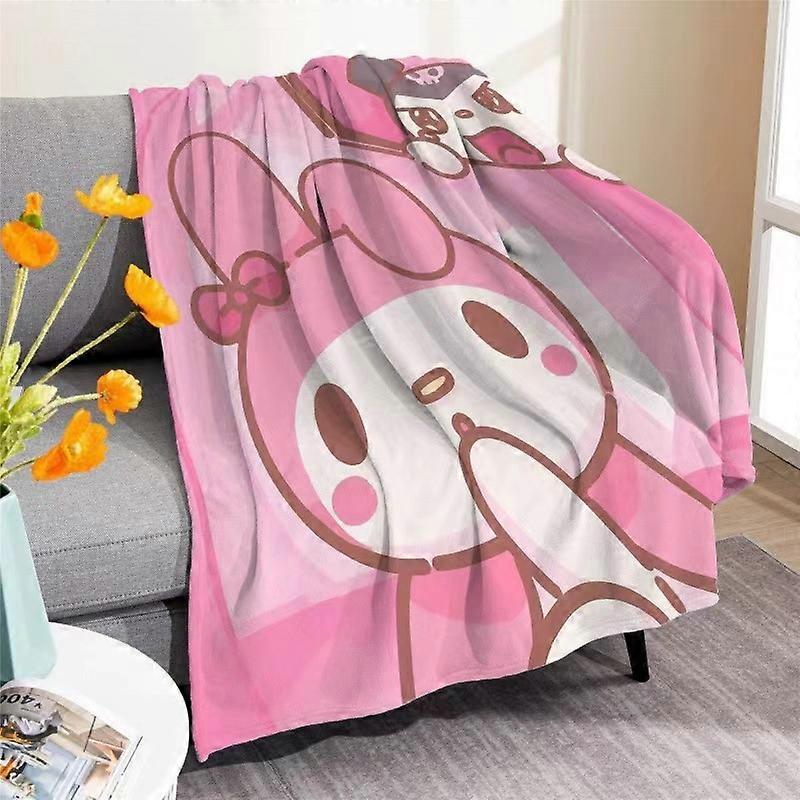 Cute Cartoon Kuromi Flannel Blanket