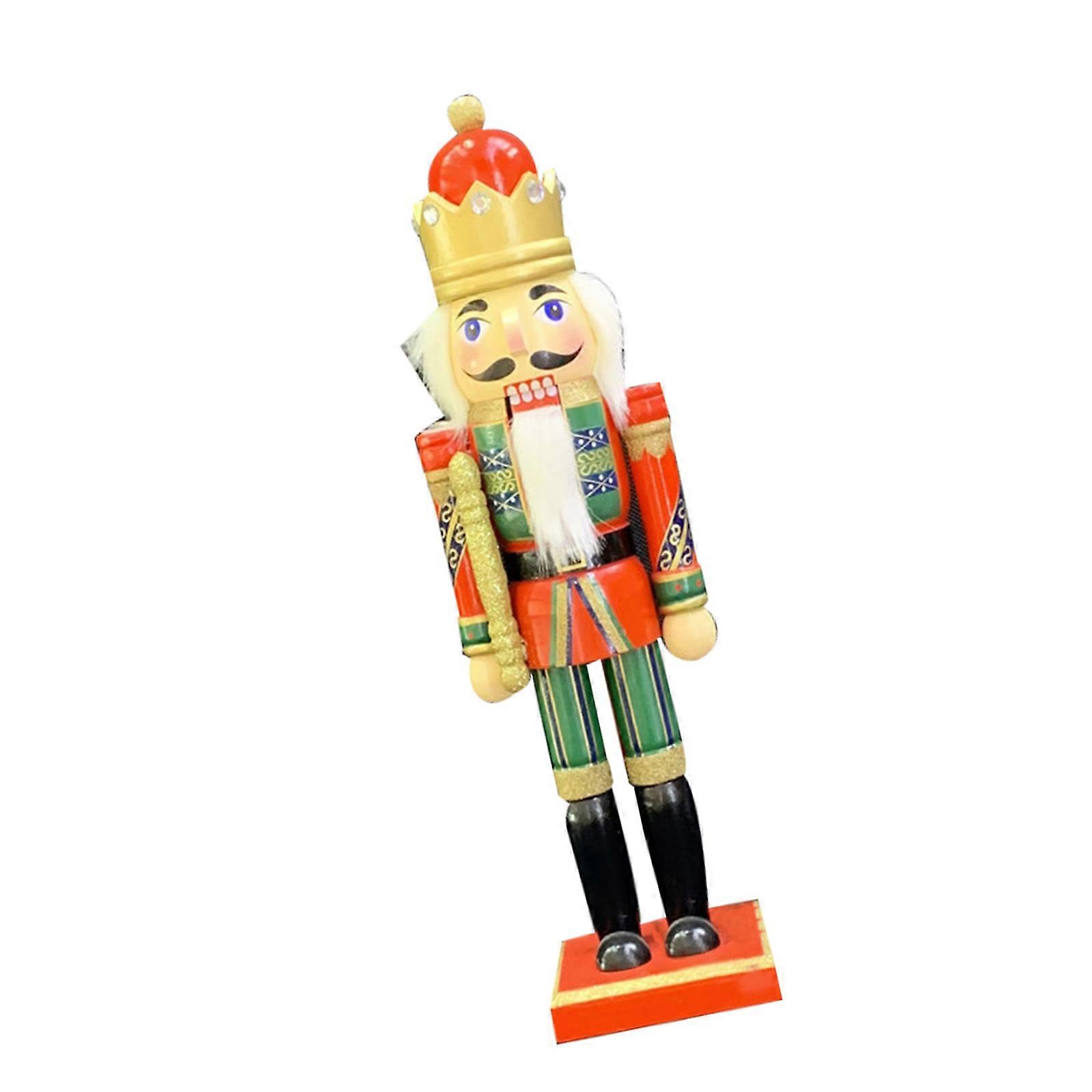 Nutcrackers Soldiers Wood Walnut Cracker Puppet Festive Christmas Home Decorations and Party Ornament Multicolor
