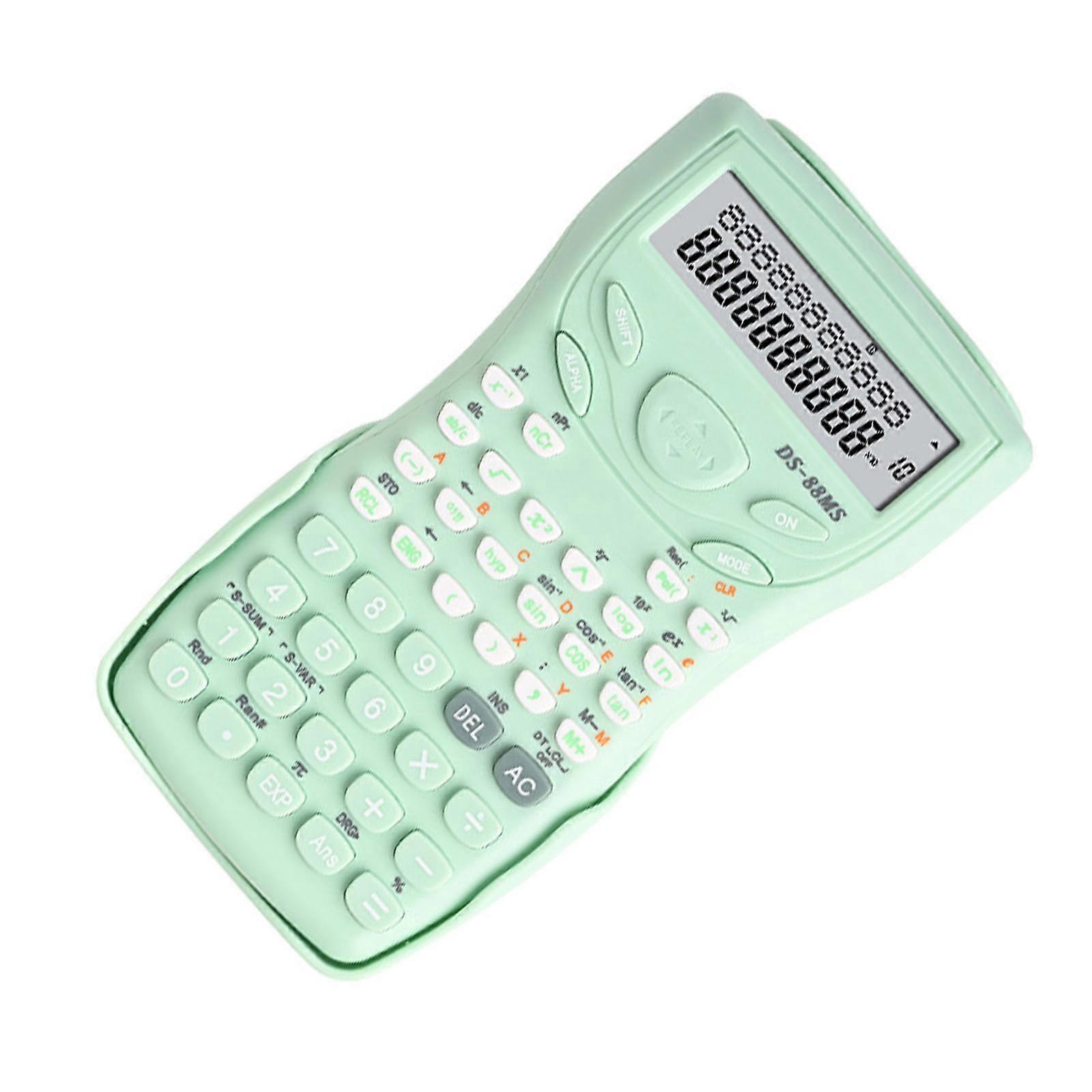 Students Function Calculator Essential Scientific Digital Calculators with 240 Functions 12 Digits Widescreen Display  Green