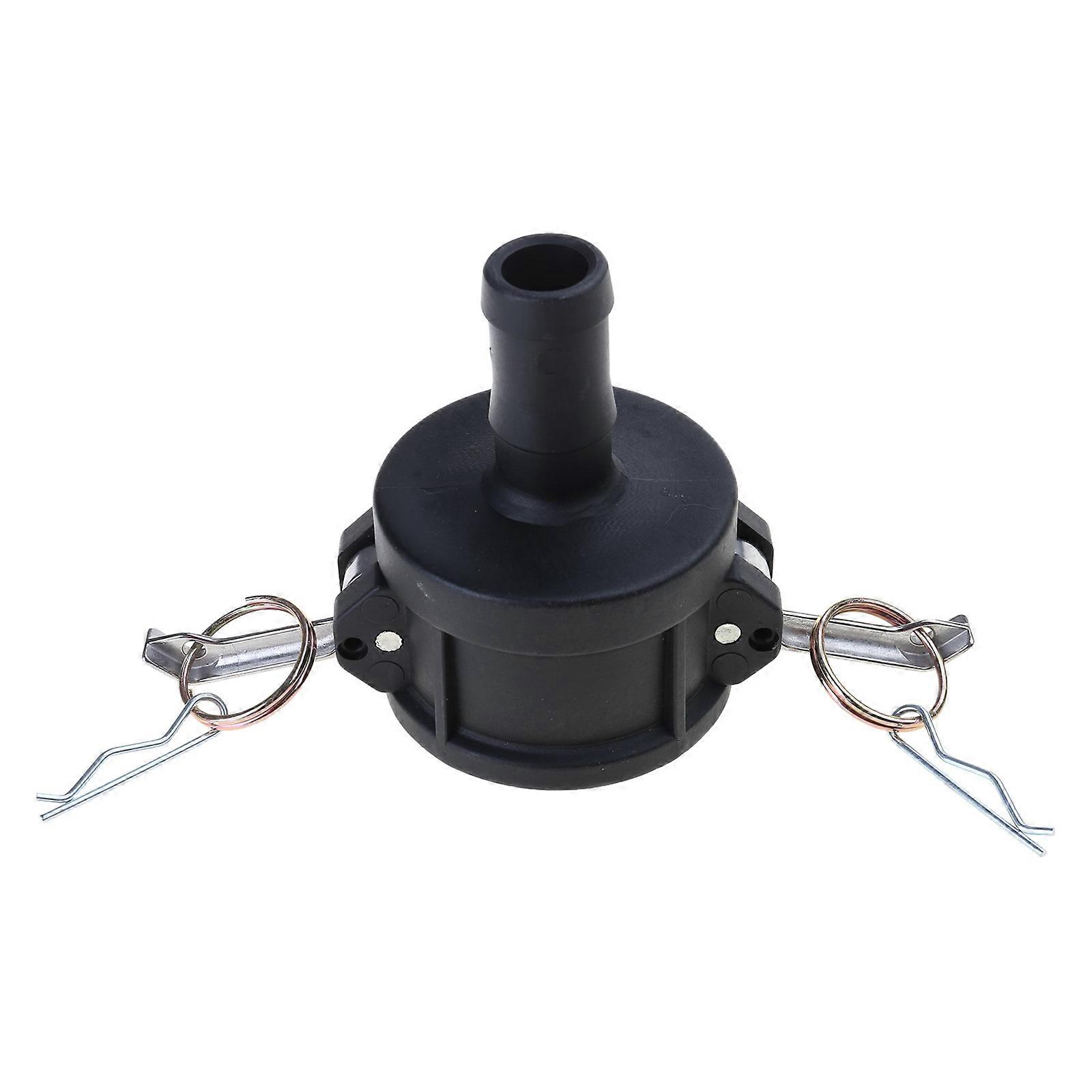 275-330 جالون IBC حمل لمحول تصريف الخزان 2 "قفل كام إلى 1" خرطوم حديقة أسود