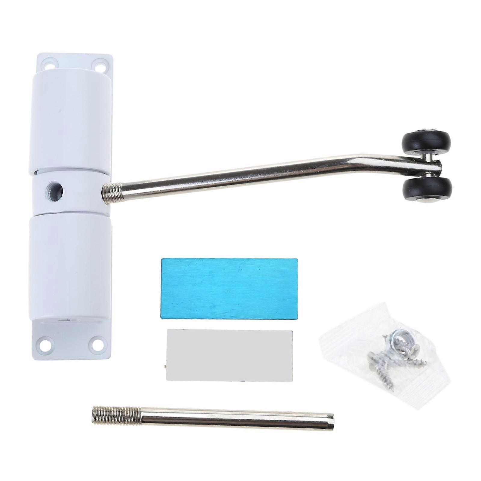 Adjustable Automatic Door Closure Rust Proof & Durable Door Hinge Door Hinge Simple Installation for Home & Office  White