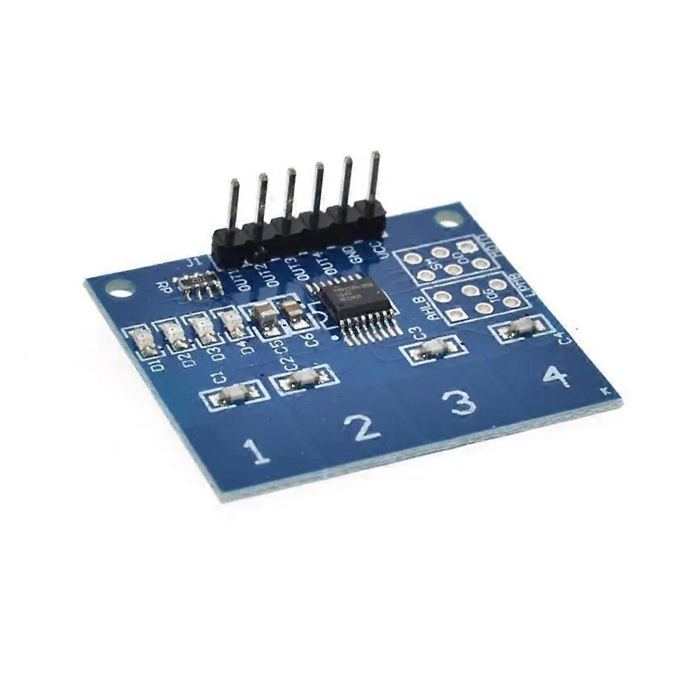 10PCS TTP224 Sensor táctil digital Módulo de interruptor capacitivo Botón Módulo de interruptor capacitivo de 4 canales