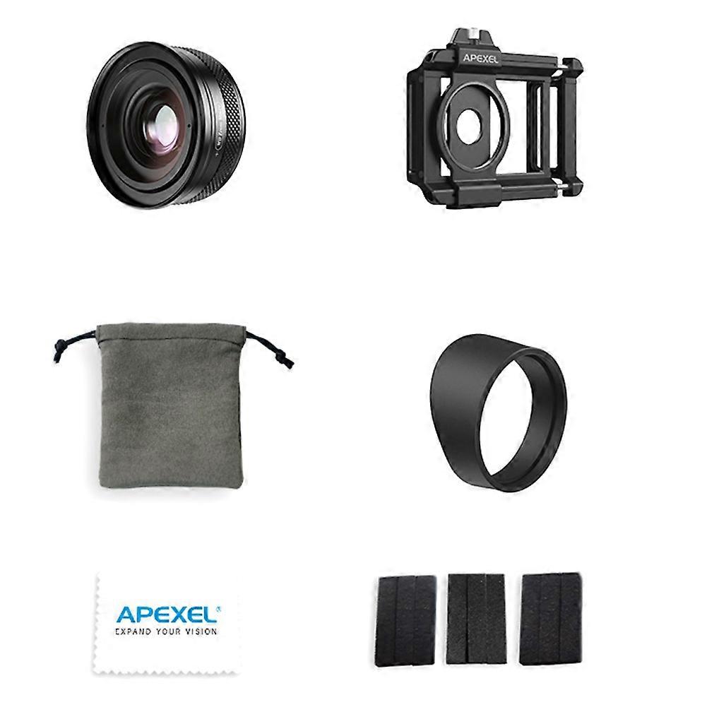 APEXEL ZM100 10-20X Zoom Macro Lens for Smartphones, HD Micro-Lens Kit, Supports Macro P  ography