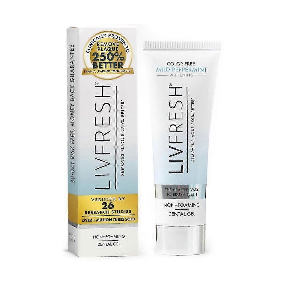 Livfresh 歯磨き粉ジェル、歯垢を 250% より良く除去することが臨床的に証明されています 50ml
