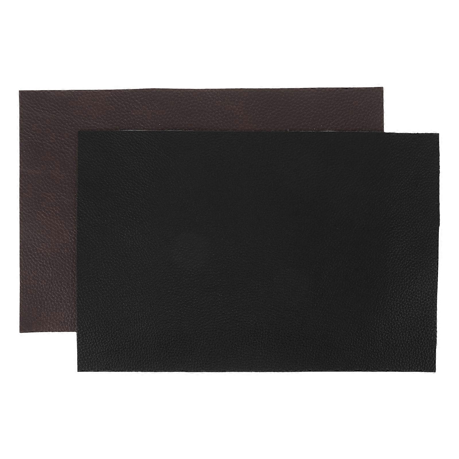 2pcs Leather Sheet Sewing Leather Fabric Diy Craft Materials Multi-use Sofa Leather Sheets