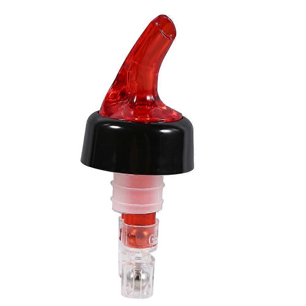 Liquor Pourer with Quick Spirit Measure 15ml Dispenser Spout for Wine Bottles Home Bar Pubs (Red)